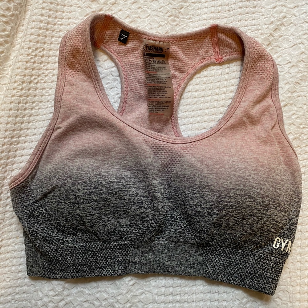 Gymshark pink ombré sports bra